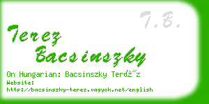 terez bacsinszky business card